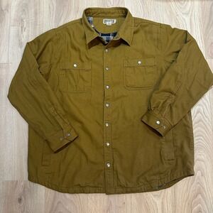 Duluth Trading Fire Hose Chore Jacket Mens Large Flannel Lined Canvas 3XLT Tall